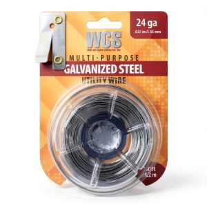 WCS Galvanized Steel Utility Wire Gauges Rust‑Resistant 100ft Rolls-0