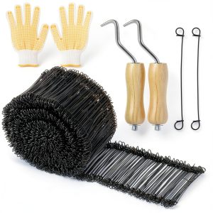 Sibosen Rebar Tying Kit 1200pcs 6in Double Loop Wire with Twisters-0
