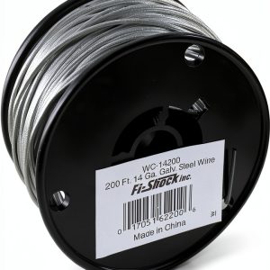Steel Wire FiShock 14 Gauge Polished Alloy Steel Wire 200ft Spool-0